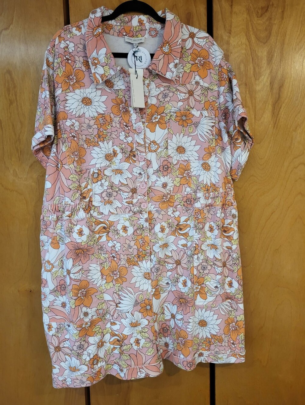 Skies Are Blue Floral Romper 3x